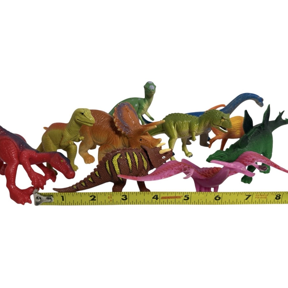 Mini Dinosaurs Lot Of 10 Plastic Figures Miniature Toys 80's 90's